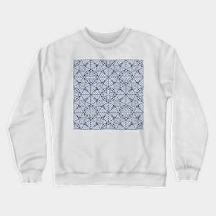 Geo Squares Navy Blue Crewneck Sweatshirt